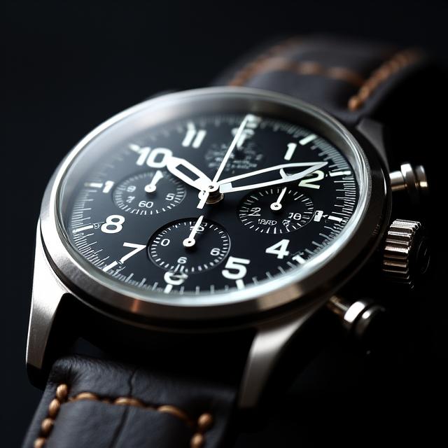 An aviator-style watch featuring multiple legible subdials and bold numerals, reminiscent of classic cockpit instruments.
